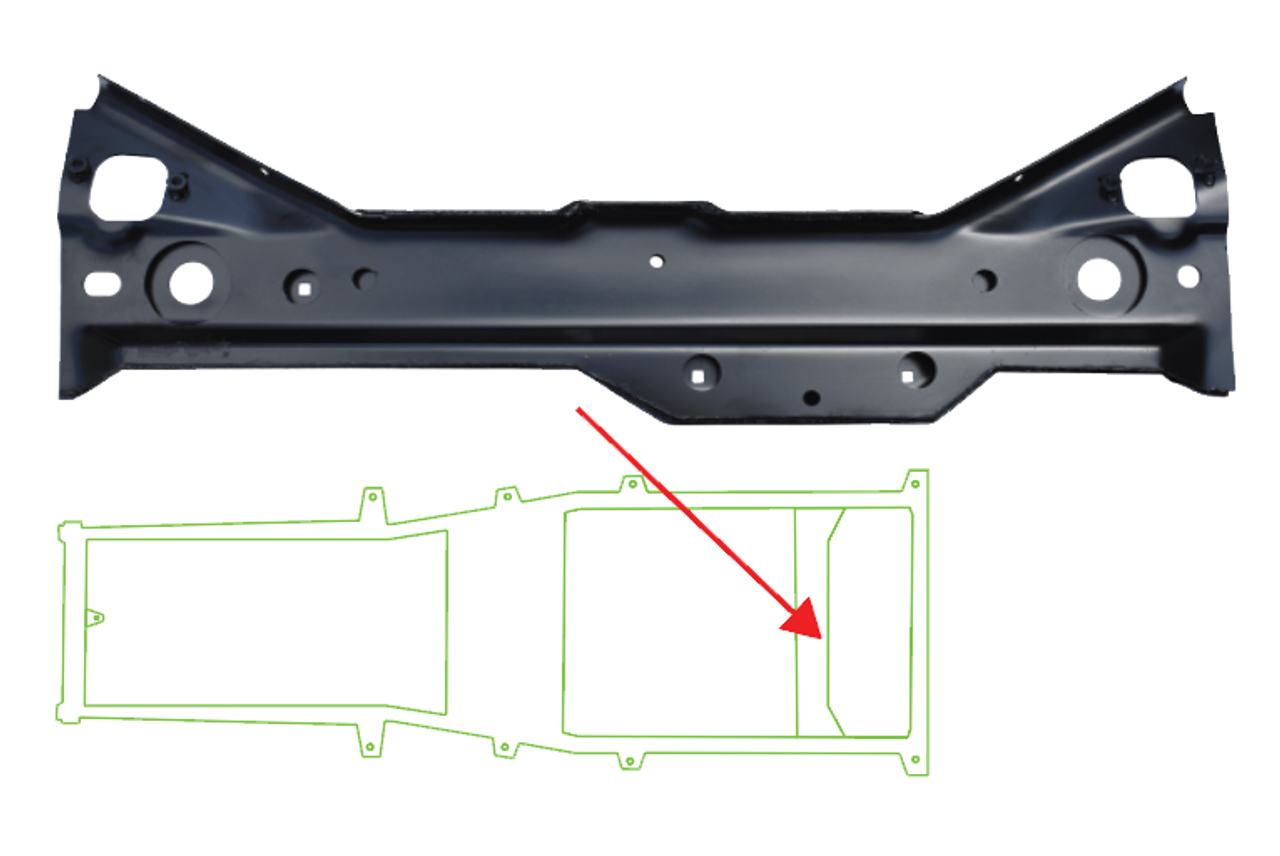 1997-2006 Wrangler TJ Gas Tank Support Frame Cross Member