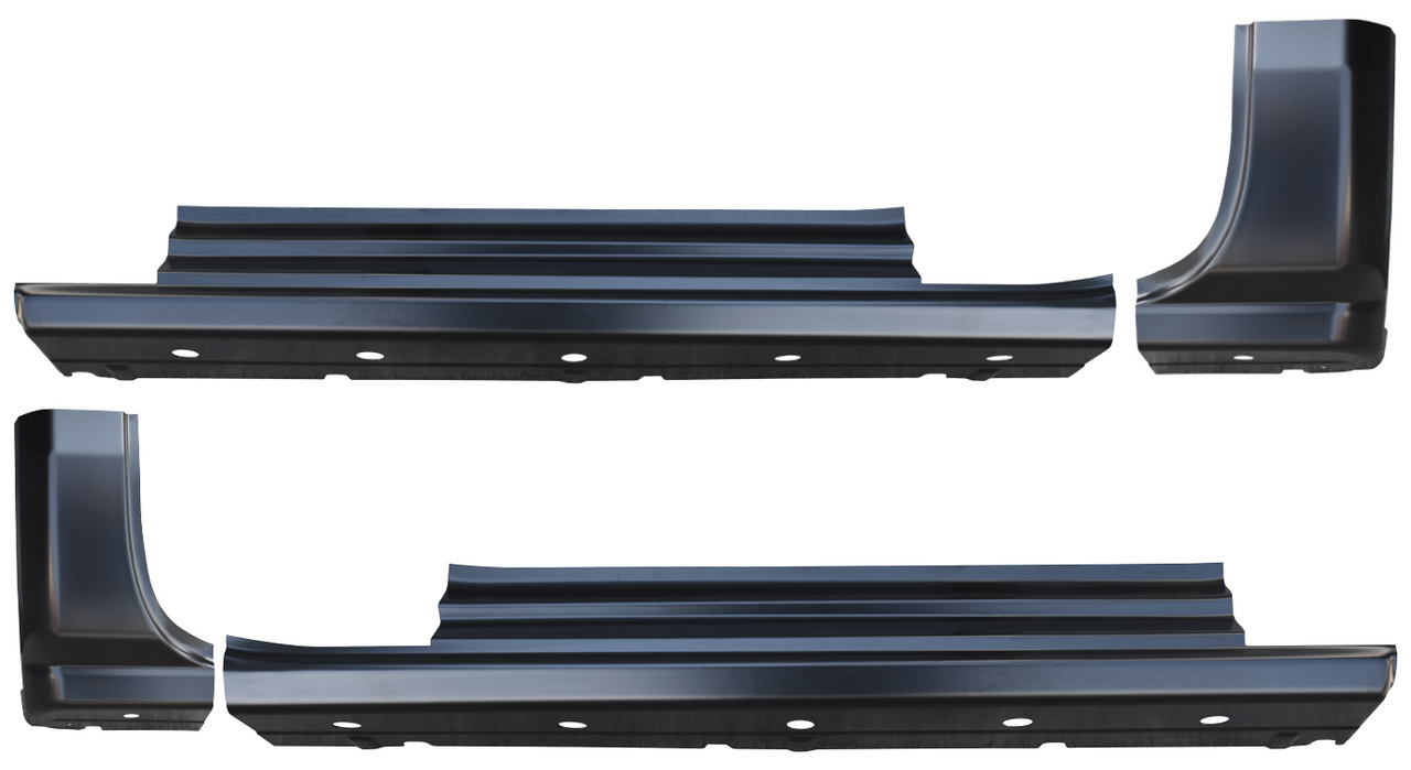 Lh Rh 2014-2018 Chevy & Gmc Pickup Slip-on Rocker Panels With Cab Corners (2 Door Standard Cab)