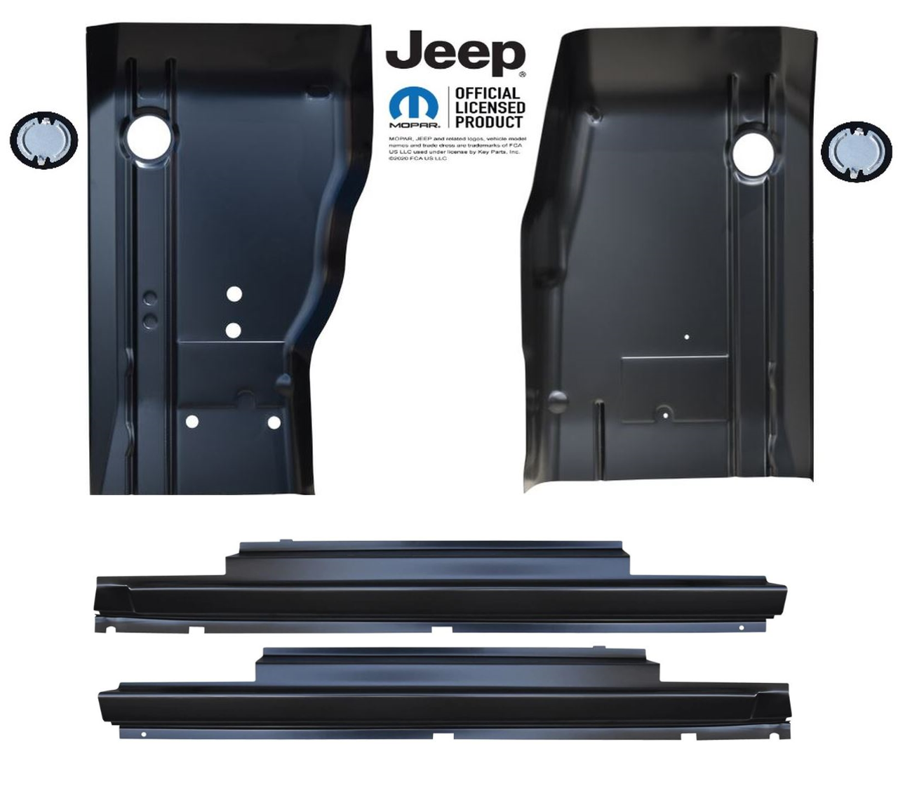 1986-1992 Comanche MJ-Series Pickup Factory Style Outer Rocker Panel And Front Floor Set