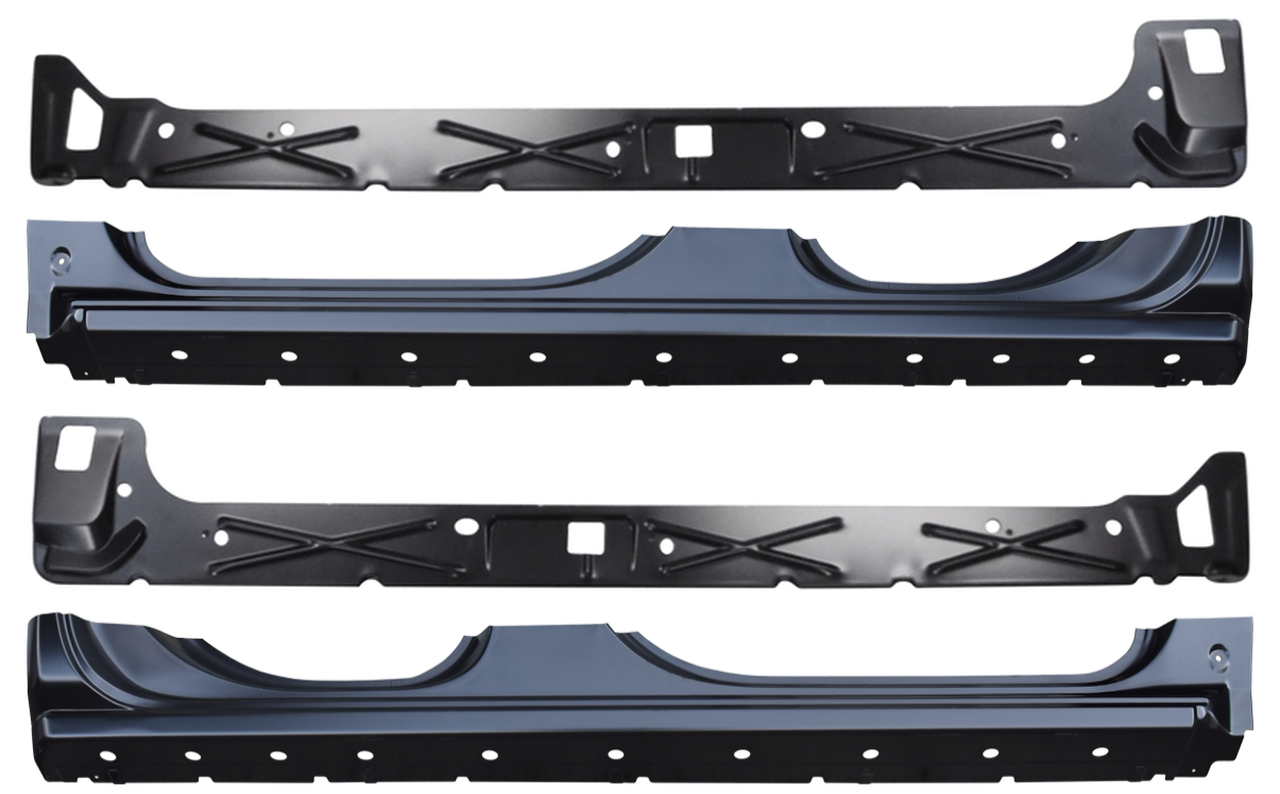 2014-2018 Chevy & Gmc Pickup Factory Style Outer/Inner Rocker Panel SET Fits 31.5 inch Wide Rear Door