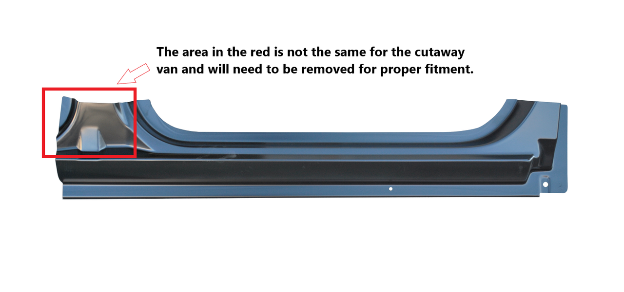 Rh 1992-2024 Ford E-Series Cutaway Van Rocker Panel & Cab Corner Passenger Side