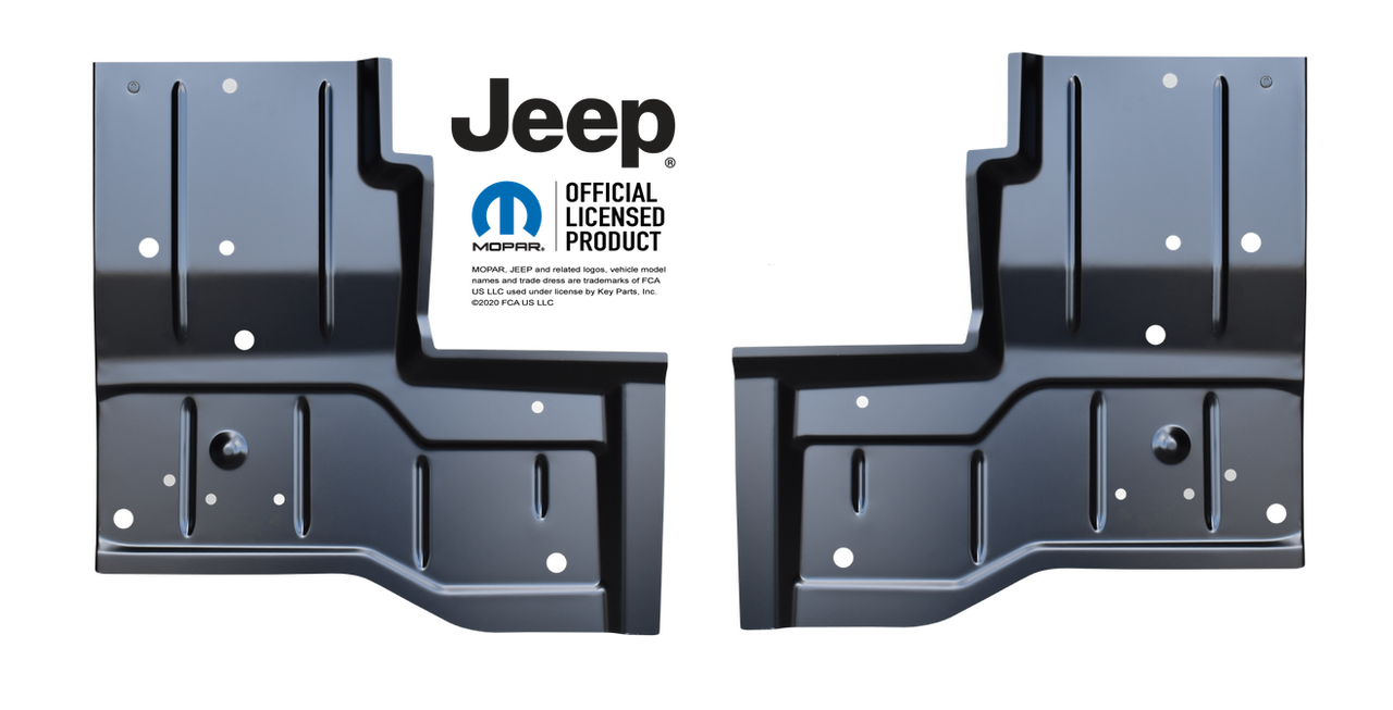 1976-1996 Jeep CJ7,CJ8 Scrambler & YJ Wrangler Factory Style Rear Floor Pan Set