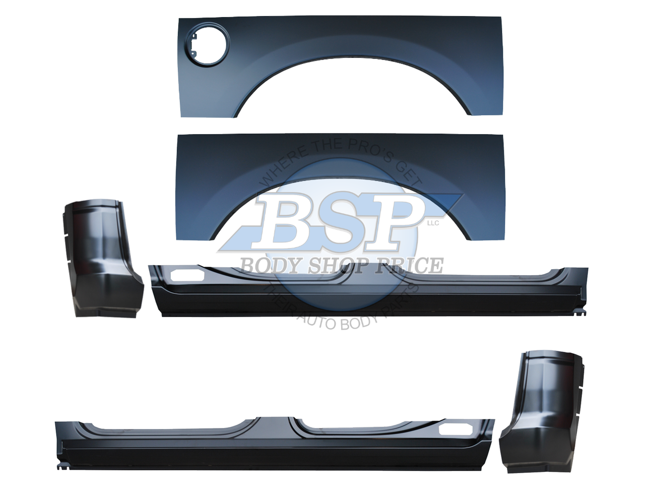 2009-2018 Dodge Ram Pickup Rocker Panel Cab Corner Wheelarch Kit (4 Door Crew Cab)