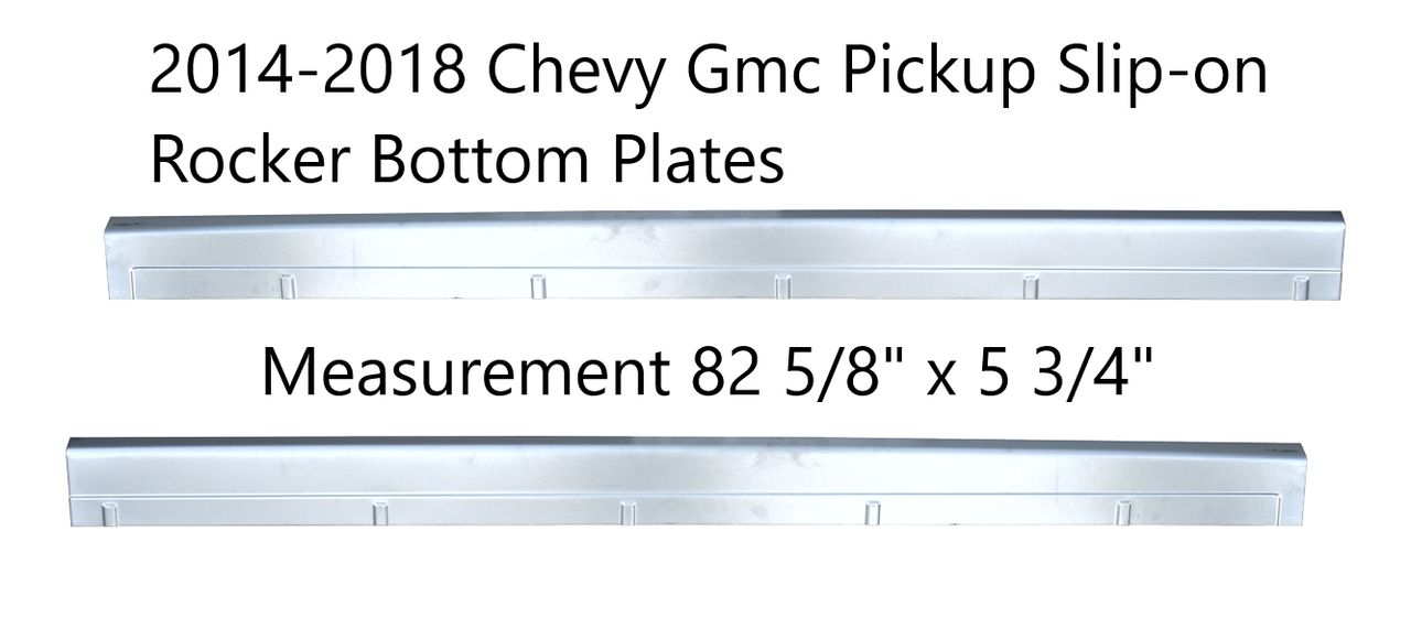 2014-2018 Chevy Gmc Pickup Slip-on Rocker Bottom Plates Fits Crew Cab