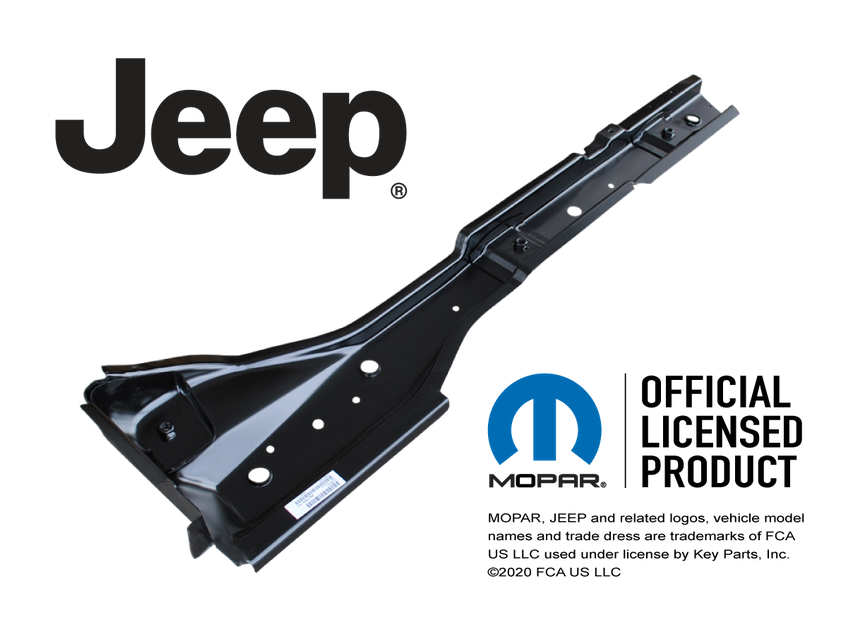 Lh 1997-2006 Wrangler Tj Complete Floor Brace / Torque Box