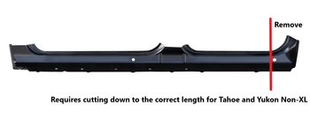 Lh 2007-2013 Suburban, Yukon XL, Avalanche, Escalade ESV & EXT Outer Rocker Panel (4 Door Crew Cab)