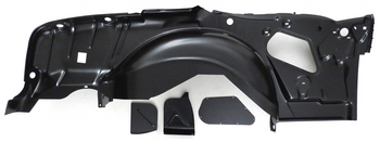 Lh - 1955-1957 Chevy 2 Door Hardtop Complete Inner Rear Quarter (With Original Size Wheel Tub)