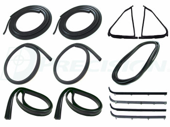 1987-1991 Ford Pickup Cab Weatherstrip Kit Without Trim Groove (2 Door Standard Cab)