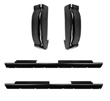 1999-2006 Chevy & Gmc Truck Outer Rocker Cab Corner Set-4 Door Crew Cab (Without Front & Rear Pillars)