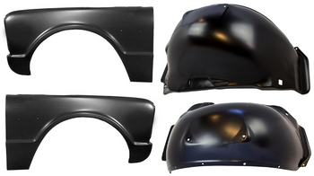 Lh & Rh - 1967 Chevy & Gmc Truck Steel Front Fenders And Inner Fenders  (Sold As A 4Pc Set)