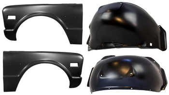 Lh & Rh - 1968 Chevy & 1968-1972 Gmc Truck Steel Front Fenders & Inner Fenders (Sold As A 4Pc Set)