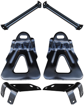 1955 Chevy Bel Air Oe Front Bumper Brackets (Sold As A 6Pc Set)