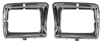 1978-1979 Ford Pickup & Bronco Chrome Headlamp Bezels (square)