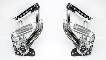 1967-1972 Chevy & Gmc Truck Chrome Hood Hinge Set With Springs