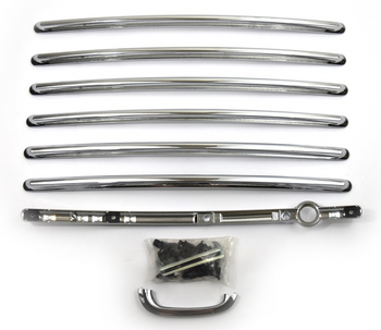 1955-57 Chevy Nomad And Pontiac Safari 8 Piece Chrome Tailgate Bar & Handle Set