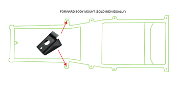 Lh Rh 1987-1995 Jeep Wrangler YJ Forward Body Mount Set (Sold As 2 Pc Set)