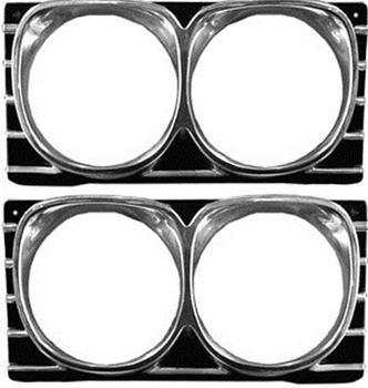1967 Chevy Impala Headlamp Bezels (Sold As A Pair)