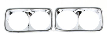 Lh Rh 1969-1972 Gmc Truck Chrome Headlight Bezel Set