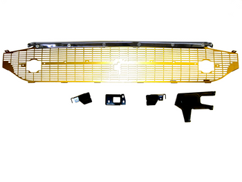 1957 Chevy Complete Gold Grille (Includes Chrome Brace Kit)