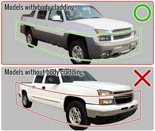 Rh - 2002-2006 Chevy Avalanche Rear Quarter-Front Section (Models With Cladding)