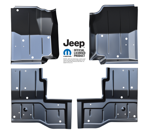 1976-1995 Jeep Wrangler YJ Cj7 Cj8 Front Floor Pan Set (4 Pieces)
