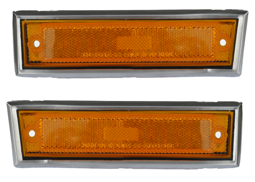 Lh Rh 1981-1987 Chevy & Gmc Truck Side Marker Assembly (With Chrome Trim)