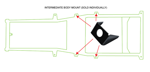 1987-1995 Jeep Wrangler YJ Intermediate Body Mount (Sold As Each)