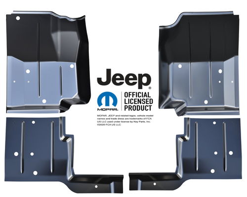 1976-1983 Jeep CJ5 Front And Rear Floor Pan Set (4 Pieces)