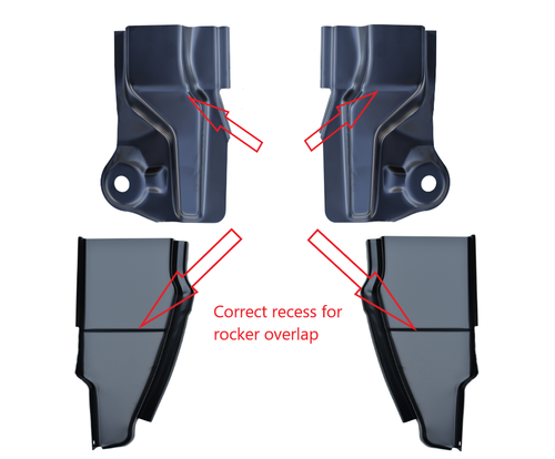1967-1972 Chevy Gmc Truck Lower Front And Rear Door Pillar Patch Set