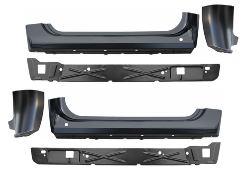 2007-2013 Chevy Gmc Pickup Inner Outer Rocker Panel Cab Corner 6 Pc Set (2 Door Standard Cab)