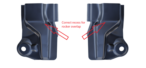 1967-1972 Chevy & Gmc Truck Lower Front Door Pillar Patch SET