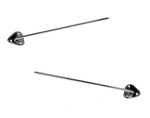 1973-1987 Chevy GMC Pickup Truck Blazer Jimmy Sun Visor Bracket SET - Chrome