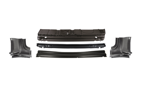 1955 Chevy Bel Air Trunk Floor Rear 11 Inch Section With Brace, Tail Panel Quarter Patches