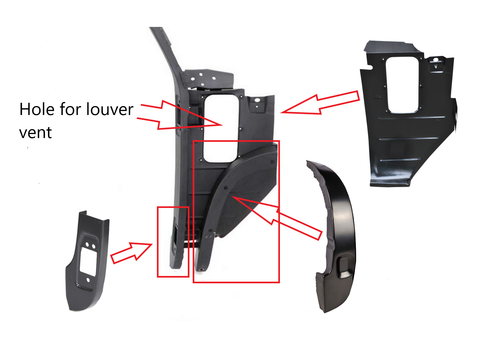 Rh 1947-1955 Chevy Gmc Pickup Inner Cowl Side Repair Kit (1St Series) Rh 1947-1955 Chevy Gmc Pickup Inner Cowl Side Repair Kit (1St Series)