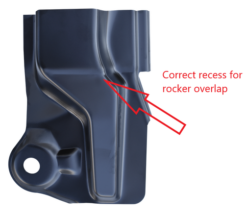 Lh 1967-1972 Chevy & Gmc Truck Lower Front Door Pillar Patch Panel
