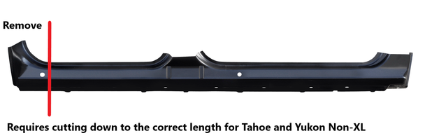 Rh 2007-2013 Suburban, Yukon XL, Avalanche, Escalade ESV & EXT Outer Rocker Panel (4 Door Crew Cab)