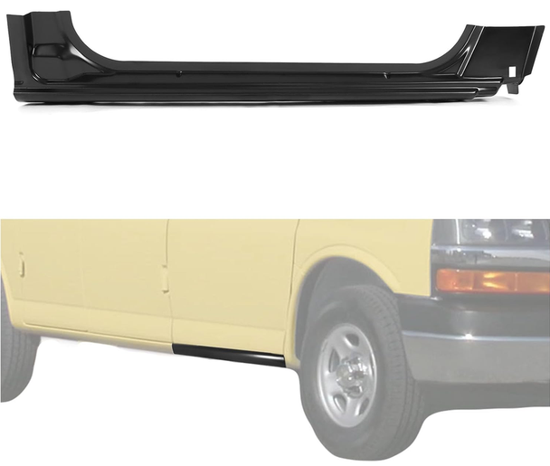 Rh 1996-2022  Express Savana Topkick & Kodiak Van Full Rocker Panel Under Front Door