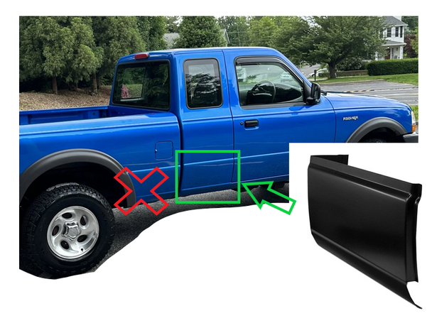Rh 1993-2011 Ford Ranger Rear Cab Corner (2 Door Extended Cab)