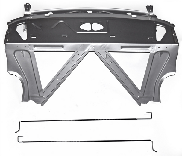 1966-1967 Chevy Nova Trunk Divider & Package Tray Shelf With Hinges