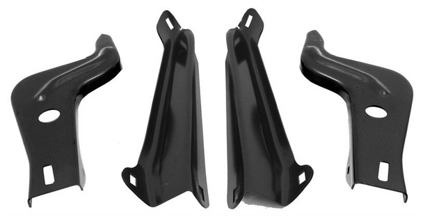 1966-1967 Gto Front Bumper Bracket Set (4 Piece Set)