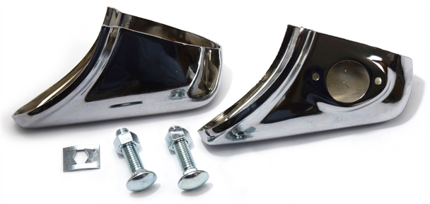 1956 Chevy Bel Air Chrome Rear Bumper Guards (Sold As A Pair)