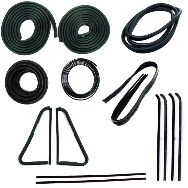 1964-1966 Chevy & Gmc Pickup Complete Weatherstrip Kit (Models With Chrome Trim)