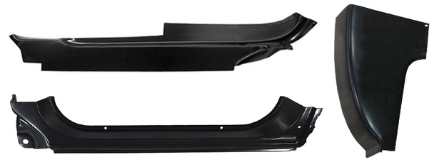 Lh - 1973-1987 Chevy & Gmc Pickup Outer Rocker / Inner Rocker And Outer Cab Corner Set