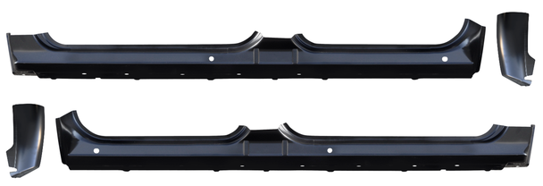 2007-2013 Chevy & Gmc Pickup Outer Rocker Panel & Cab Corner 4 Pc Set (4 Door Crew Cab)