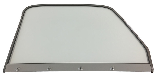 Rh - 1947-1950 Chevy & Gmc Pickup Clear Door Glass Assembly W/Chrome Frame
