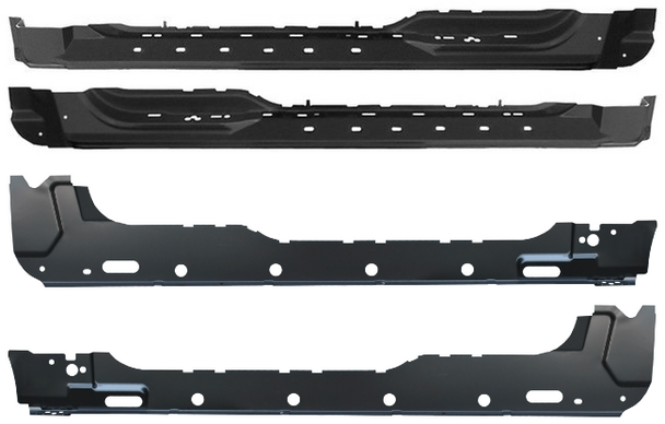 Lh & Rh -1997-2003 Ford F150 Pickup Inner/Outer Rocker Panel Set (4 Door Extended Cab)