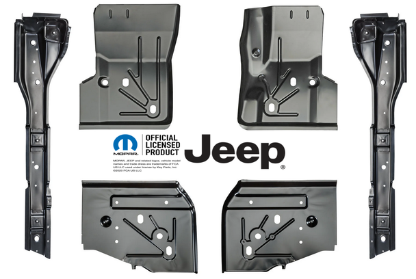 1997-2006 Wrangler Tj Floor Panel And Full Length Floor Brace Kit (6 Pieces)