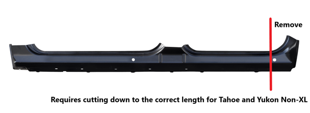 2007-2013 Suburban, Yukon XL, Avalanche, Escalade ESV & EXT Outer Rocker Panel Set (4 Door Crew Cab)