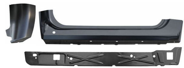 Rh 2007-2013 Chevy Gmc Pickup Inner Outer Rocker Panel Cab Corner 3 Pc Set (2 Door Standard Cab)