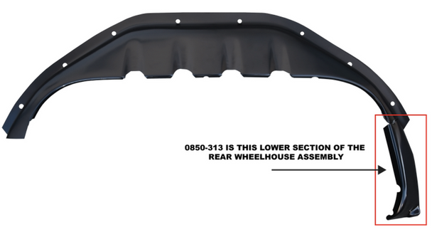 1973-1987 Chevy Gmc Pickup Bedside Lower Rear Section W/lower Inner Brace (Longbed)